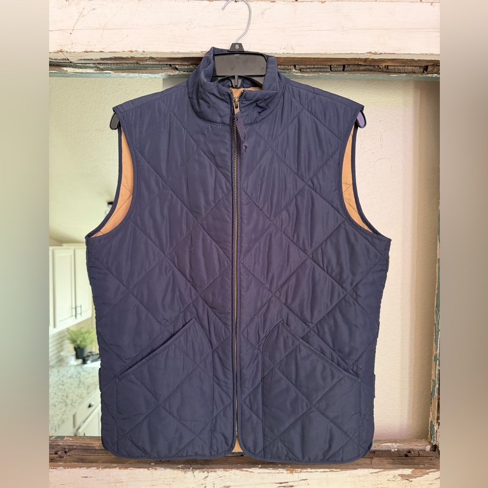 J. Crew Mercantile Navy Quilted Vest – Women’s Small – Preppy Classic